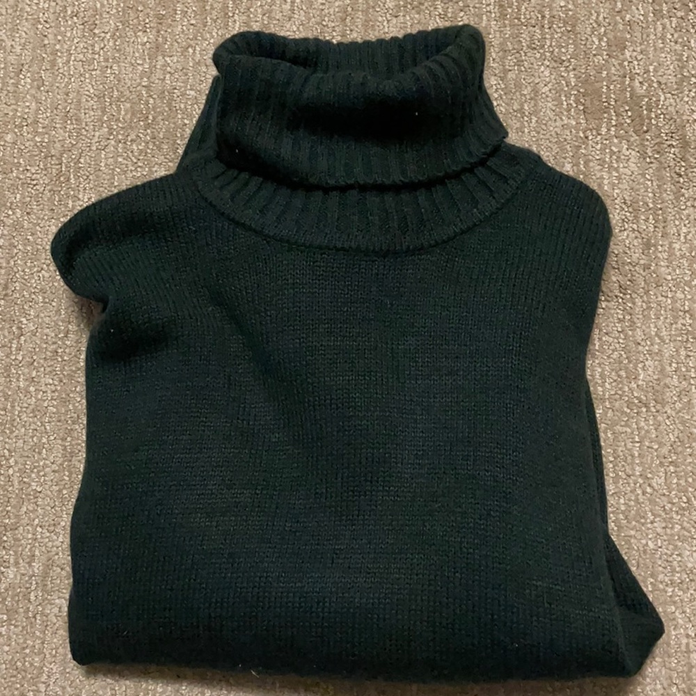 Dark green turtleneck
